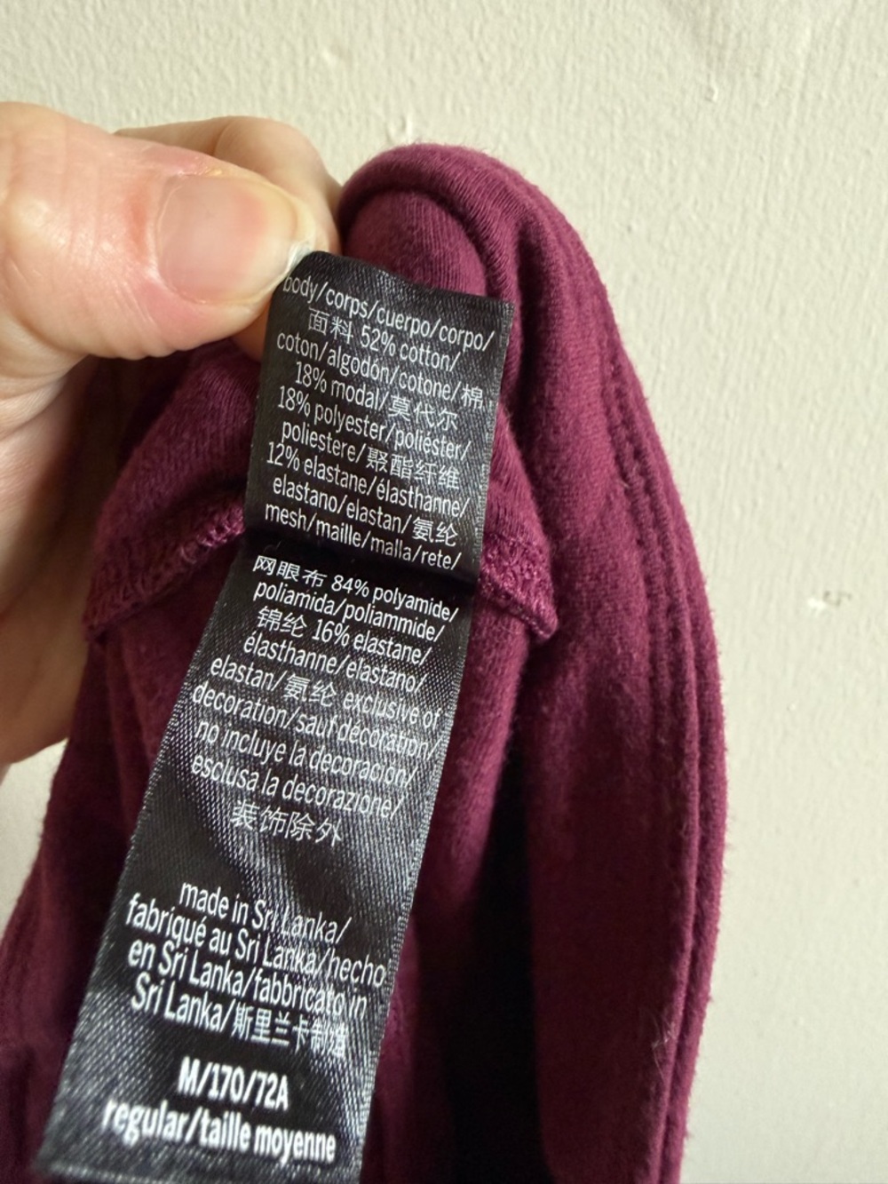 Victoria Sport Strappy Lattice Mesh Leggings Plum Purple M - Picture 6 of 8